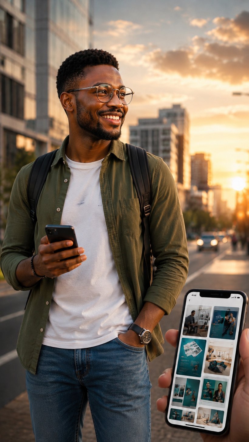Un jeune fait grandir son activité avec son téléphone